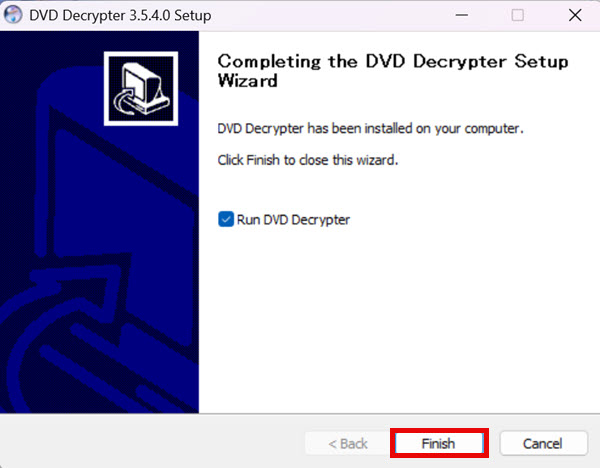 DVD Decrypterダウンロード完了