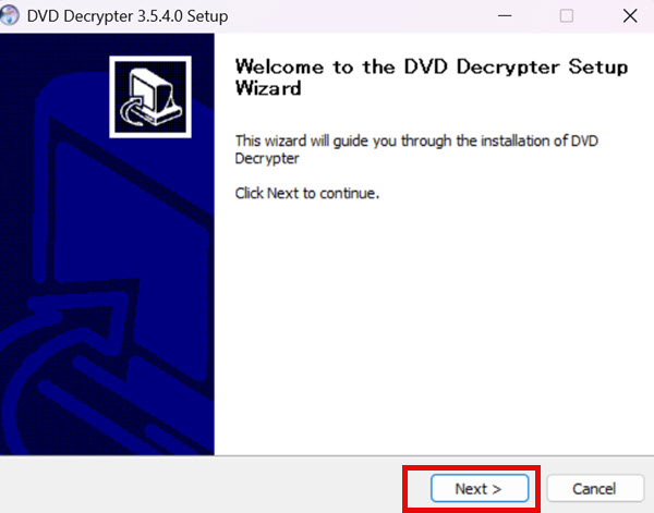 DVD Decrypterをダウンロード