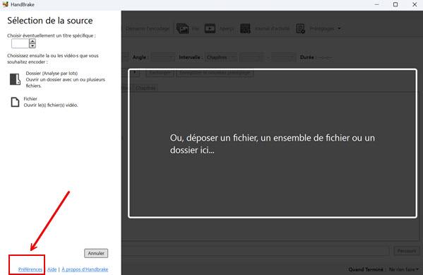 HandBrakeの設定インタフェイス
