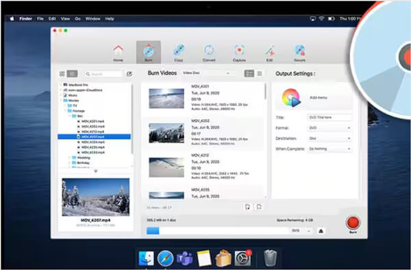 Toast 20 TitaniumでDVD焼く