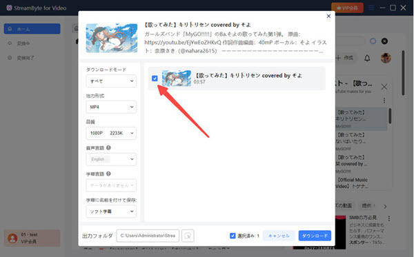 TokyoMotion動画のフォーマットと品質の選択 