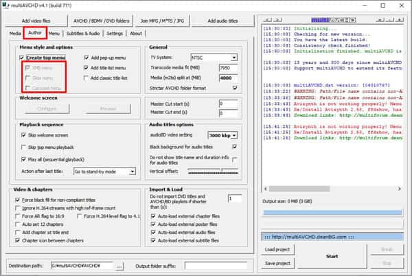 メニュー形式の選択